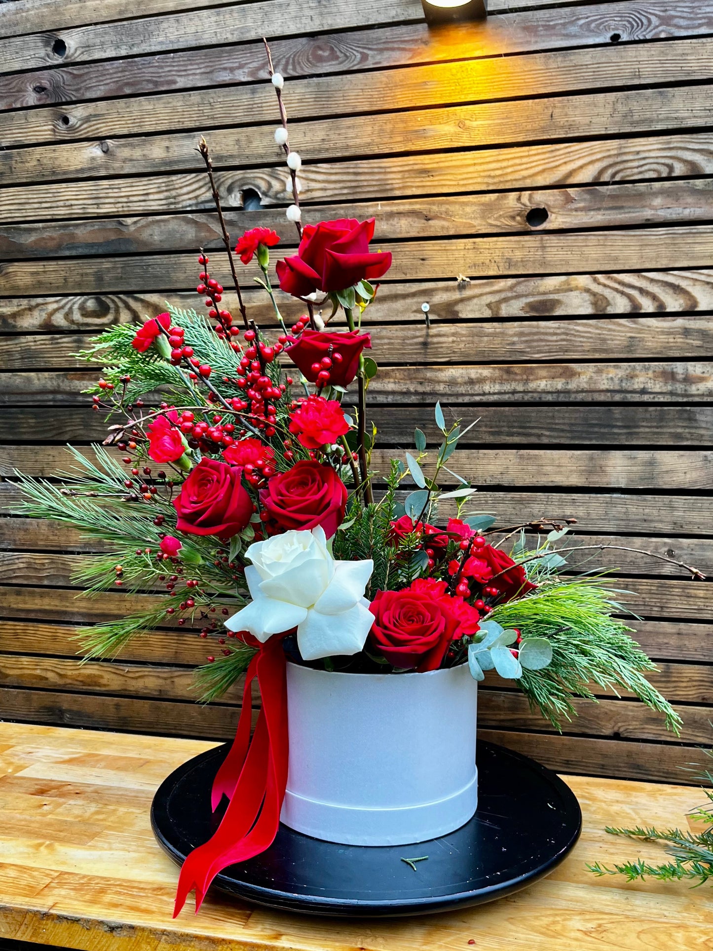 Hat Box Flowers (Florist’s Choice)