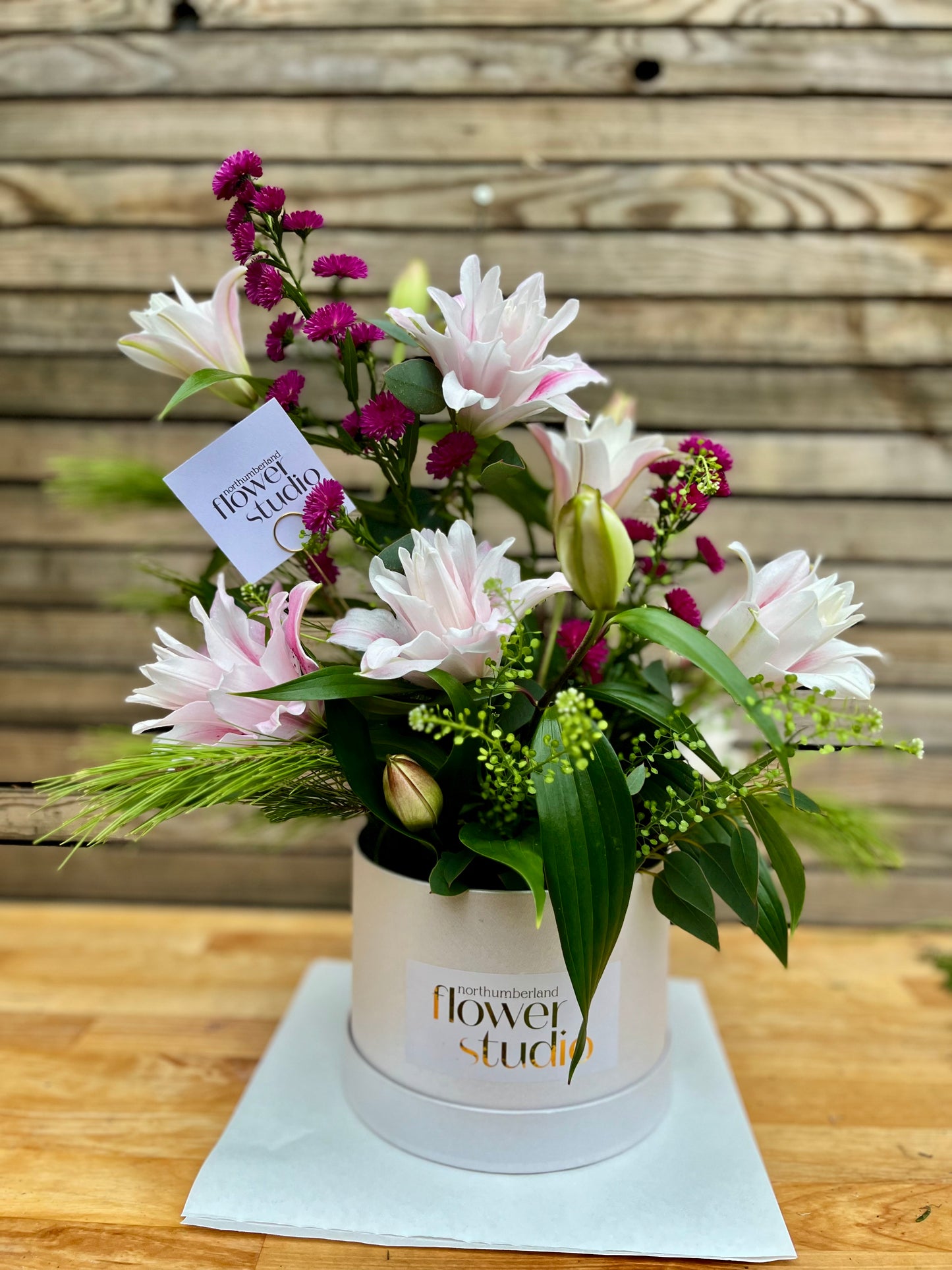 Hat Box Flowers (Florist’s Choice)